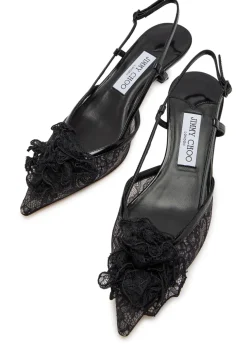 Mimmi 50 lace slingback pumps