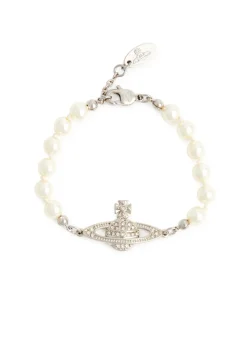 Mini Bas Relief faux pearl bracelet