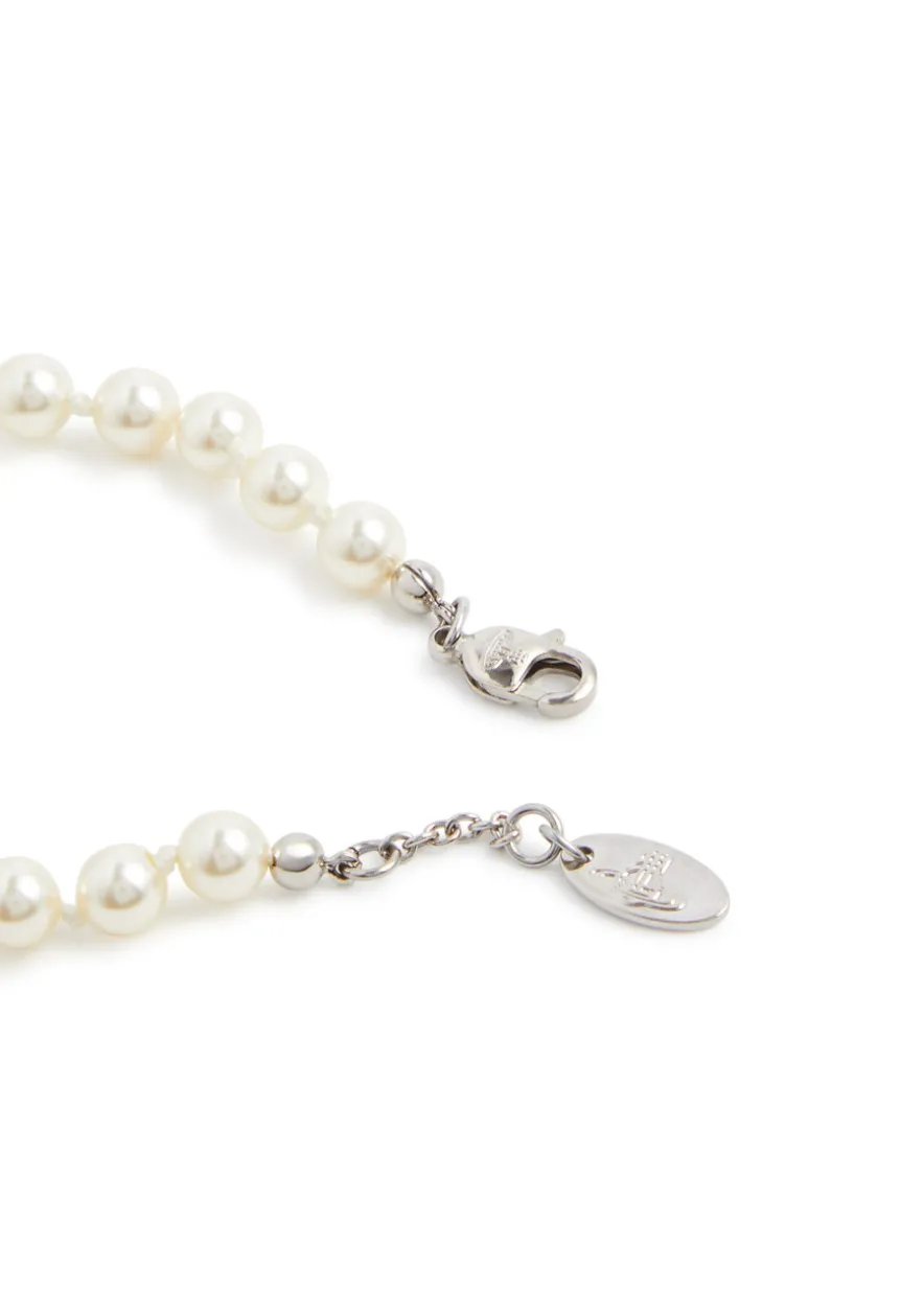 Mini Bas Relief faux pearl bracelet