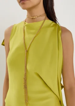 Mini Belt logo-embellished drop necklace