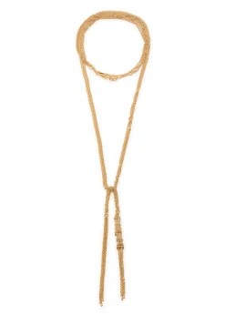 Mini Belt logo-embellished drop necklace