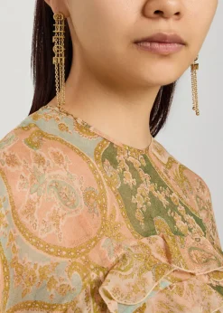 Mini Belt trio drop earrings