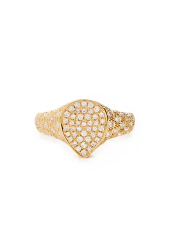 Mini Poire 9kt gold ring
