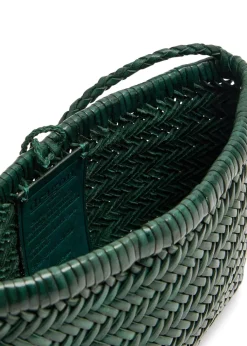 Minsu woven leather cross-body bag