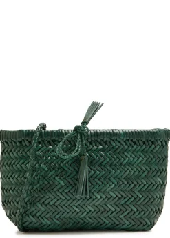 Minsu woven leather cross-body bag