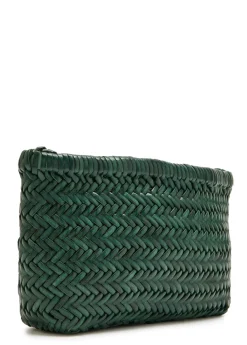 Minsu woven leather cross-body bag