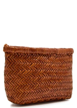 Minsu woven leather cross-body bag