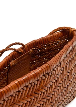 Minsu woven leather cross-body bag