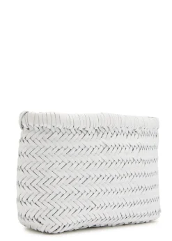 Minsu woven leather cross-body bag