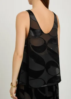 Mira devoré georgette top