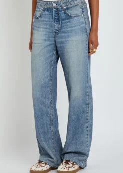 Miramar jeans-print terry trousers