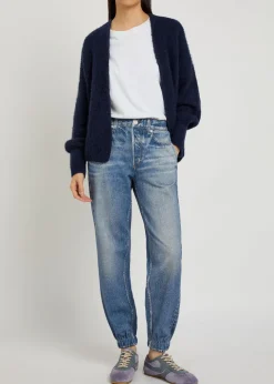 Miramar jeans-print terry trousers