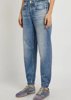 Miramar jeans-print terry trousers