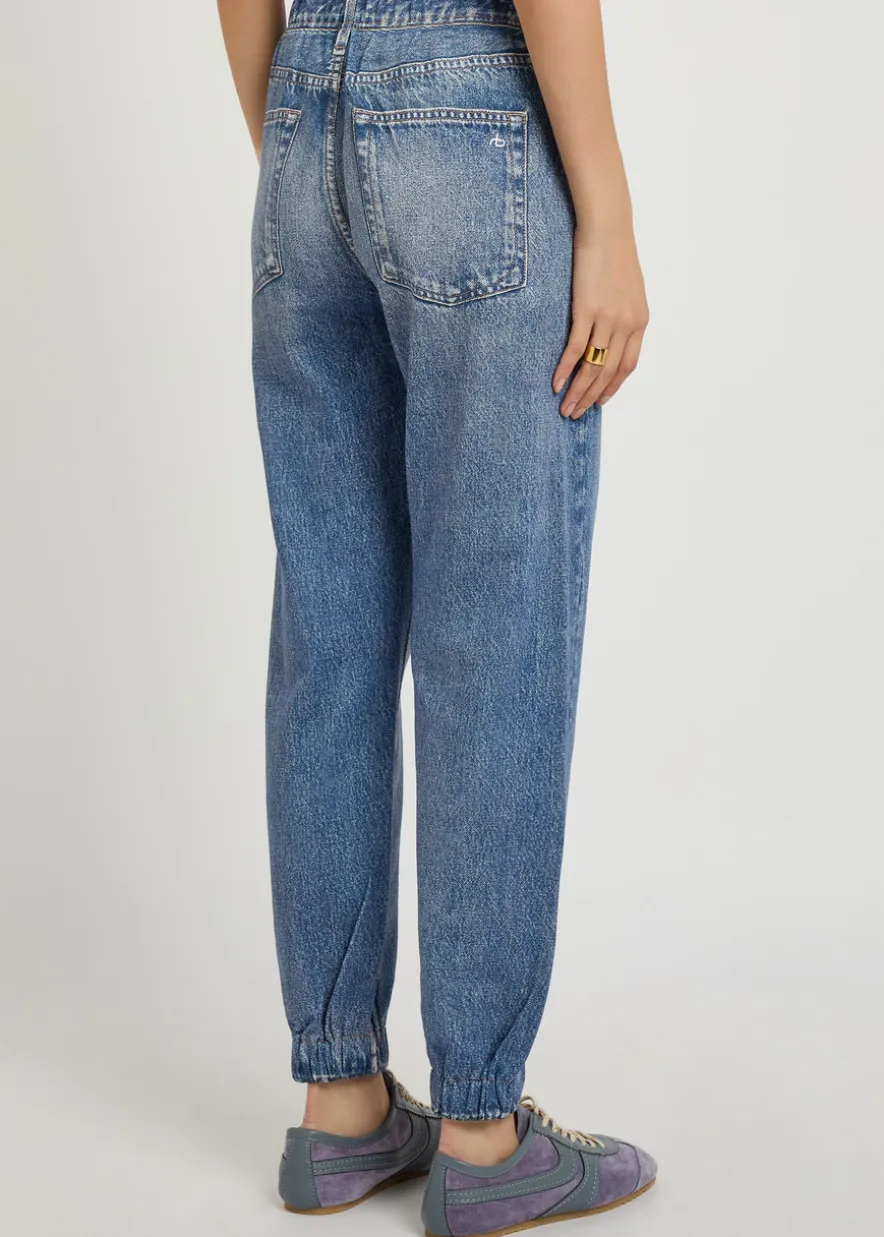 Miramar jeans-print terry trousers