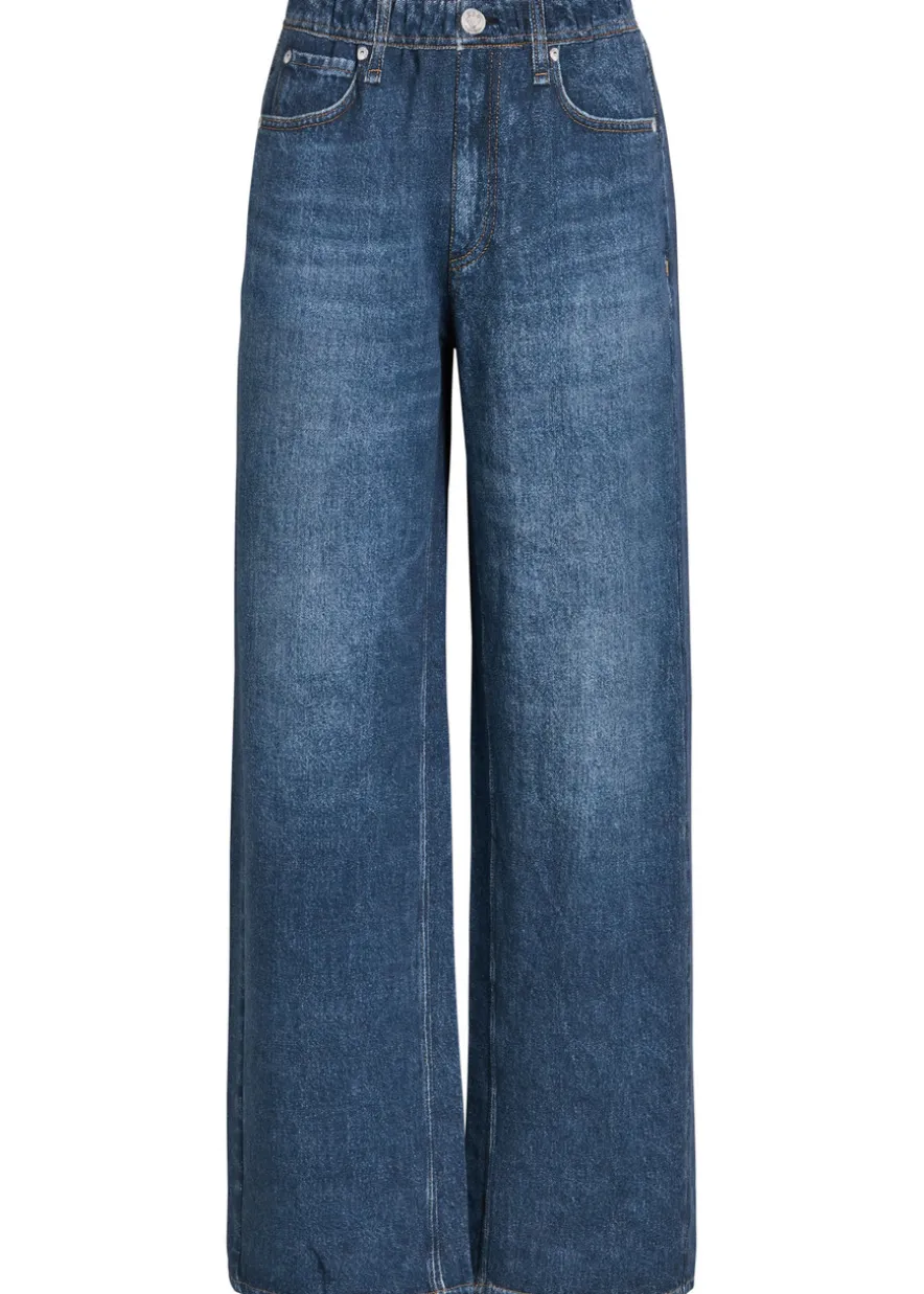 Miramar jeans-print terry trousers