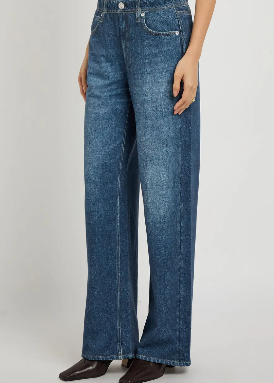 Miramar jeans-print terry trousers