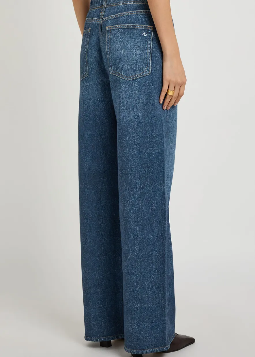 Miramar jeans-print terry trousers