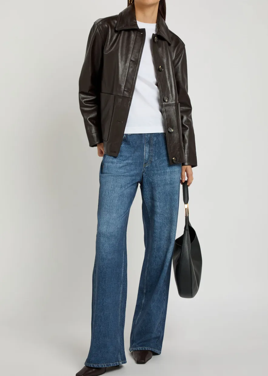 Miramar jeans-print terry trousers