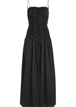 Mira polka dot cotton maxi dress
