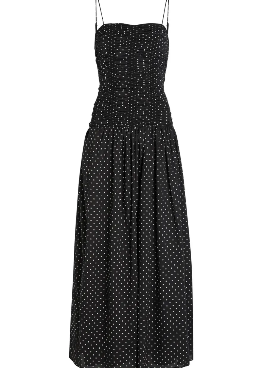 Mira polka dot cotton maxi dress