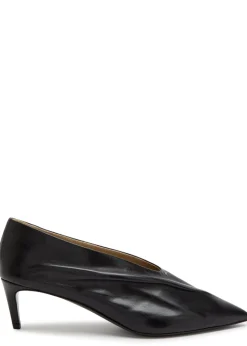 Miriam 50 draped leather pumps