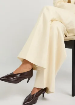 Miriam 50 draped leather pumps