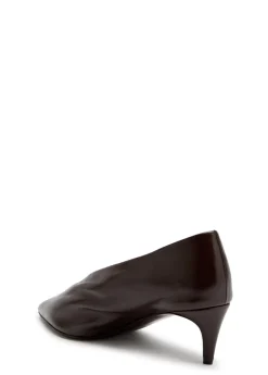 Miriam 50 draped leather pumps