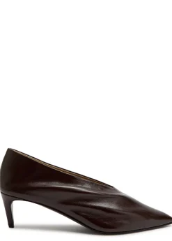 Miriam 50 draped leather pumps