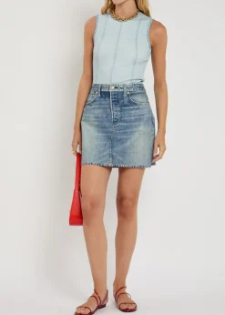 Mirimar printed stretch-cotton tank