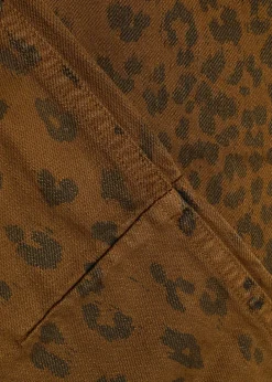 Miro leopard-print barrel-leg jeans