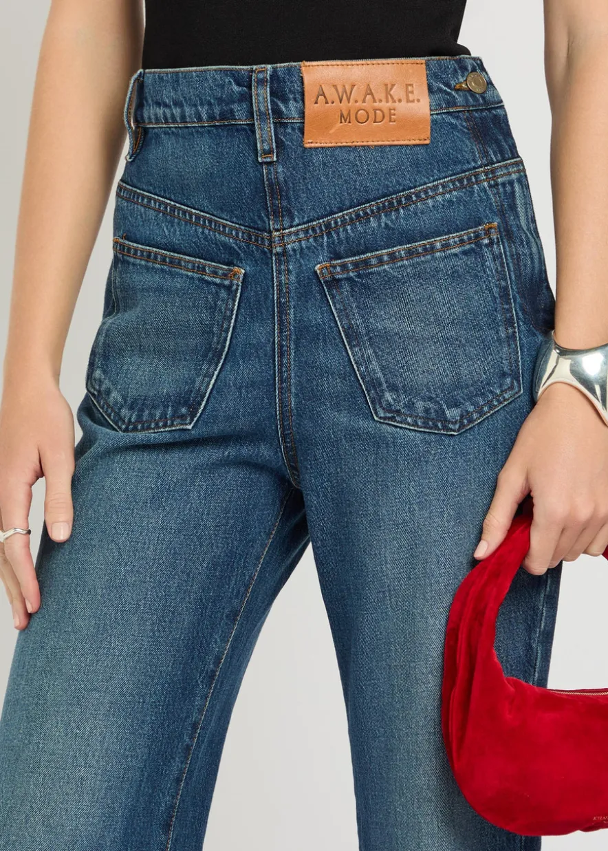 Mirror flared-leg jeans