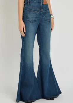 Mirror flared-leg jeans