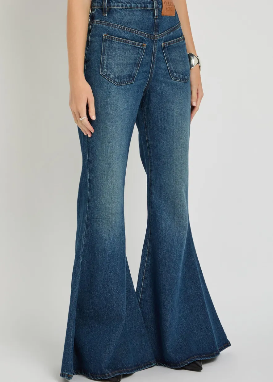 Mirror flared-leg jeans