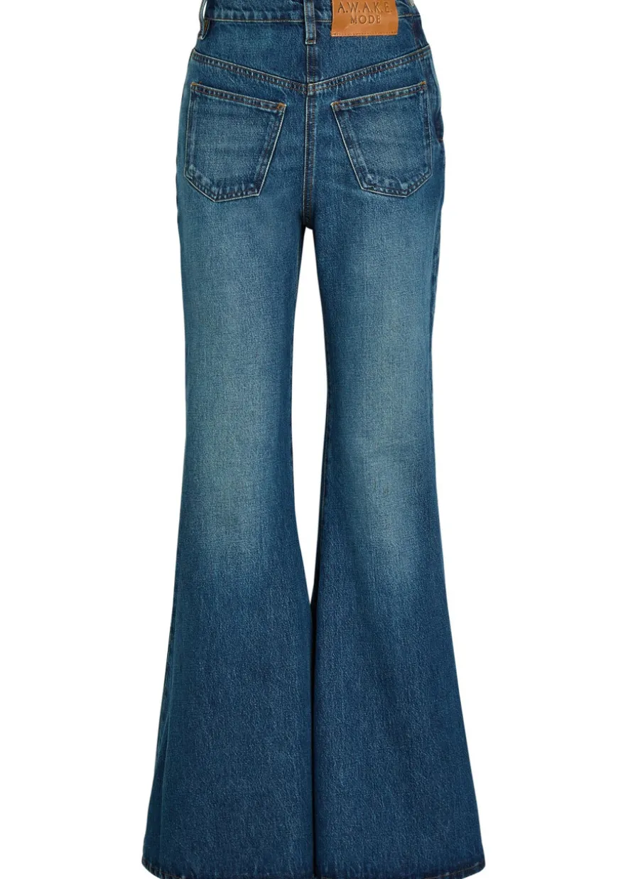 Mirror flared-leg jeans