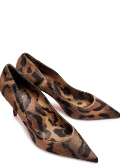 Miss Z 80 leopard-print pony hair pumps