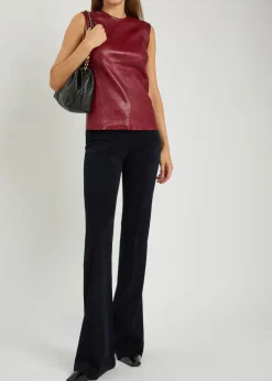 Miuccia stretch-leather top