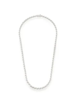 Mixed Square Stone Tennis chain necklace
