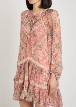 Miyah patterned georgette mini dress