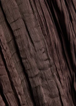 Mizu belted plissé midi dress
