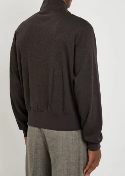 Mob striped cotton-blend track jacket