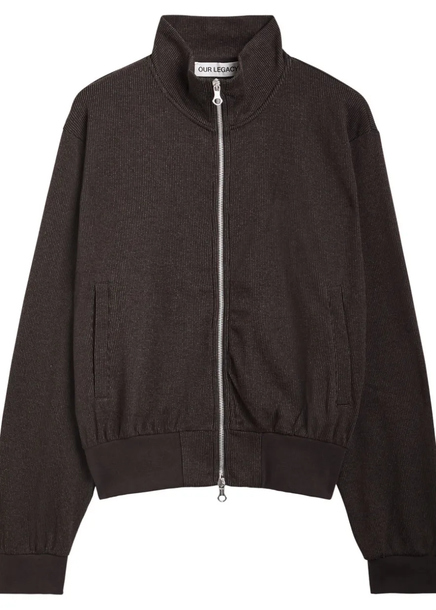Mob striped cotton-blend track jacket