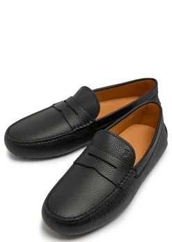 Mocassino grained leather loafers