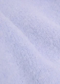 Mock-neck brushed wool-blend jumper