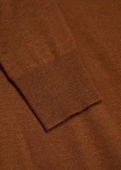 Mock-neck cashmere top