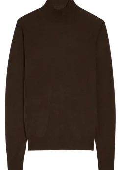 Mock-neck cashmere top