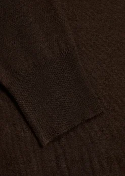Mock-neck cashmere top