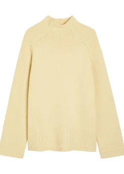 Mock-neck merino wool and cashmere-blend jumper