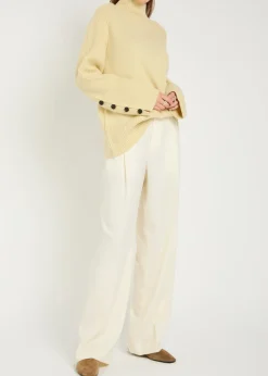 Mock-neck merino wool and cashmere-blend jumper