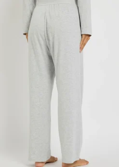 Modal-blend wide-leg trousers