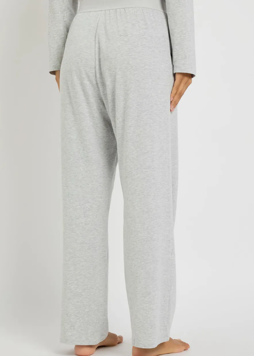 Modal-blend wide-leg trousers